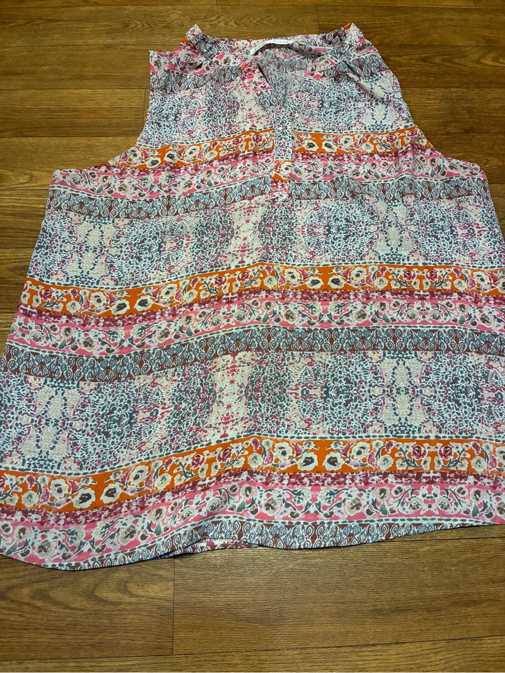 Sleeveless Violet & Claire Boho Print Tank Top Size XL